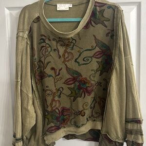 Paper Lace one size Floral Patterned Women Top